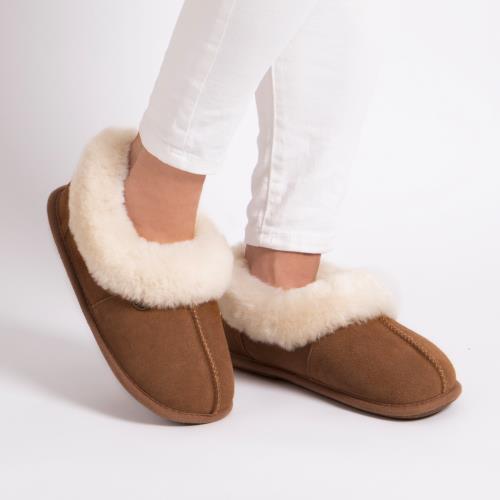 Ladies Classic Sheepskin Slipper Chestnut
