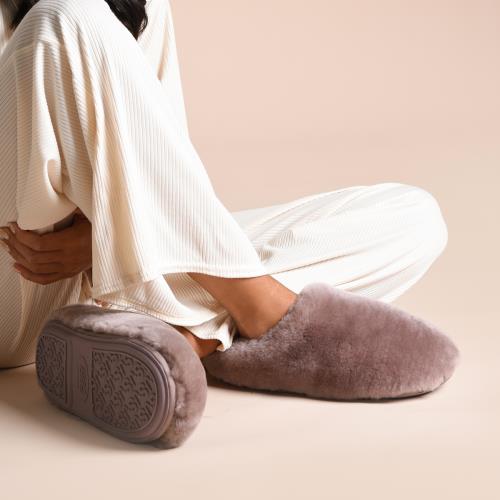 Ladies Louise Sheepskin Slipper Coffee