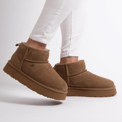 Ladies Lottie Sheepskin Mini Boot Chestnut