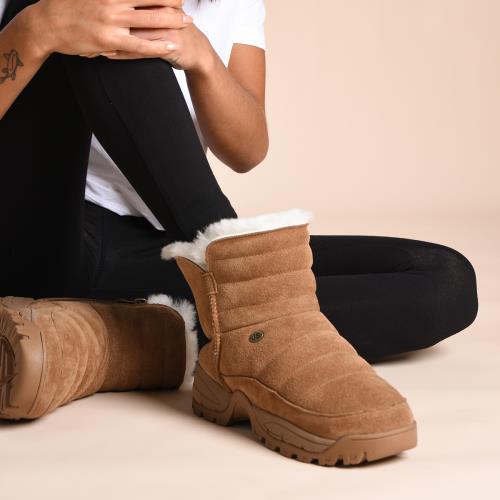 Ladies Hannah Sheepskin Padded Boot Chestnut