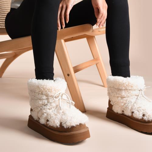 Ladies Brooke Sheepskin Alpine Boot Chestnut