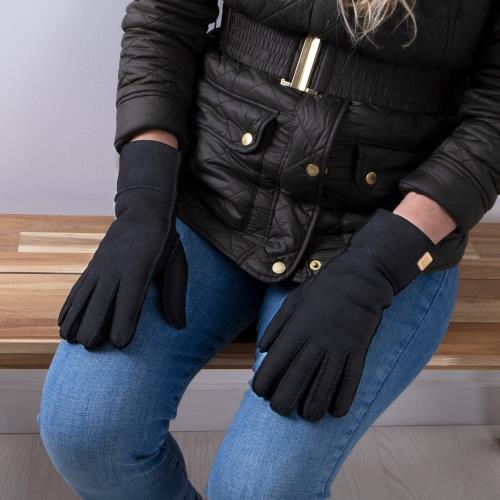 Ladies Charlotte Sheepskin Gloves Black