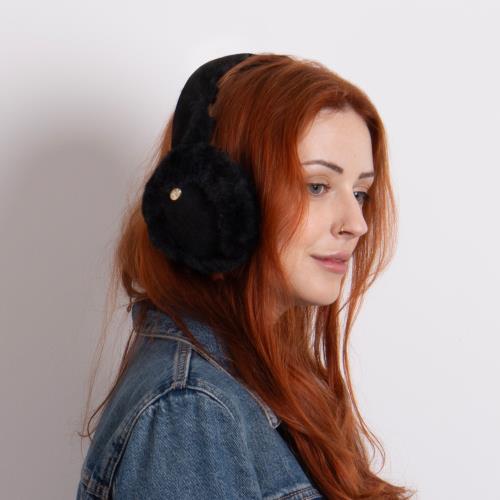 Ladies Harper Sheepskin Earmuff Black