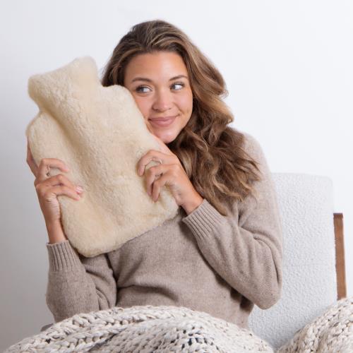 Just Sheepskin Rebecca Hot Water Bottle Natural