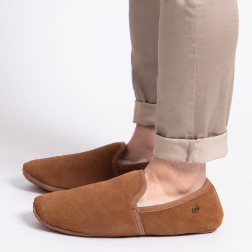 Mens Garrick Sheepskin Slipper Chestnut