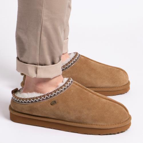 Mens Miles Sheepskin Slipper Chestnut