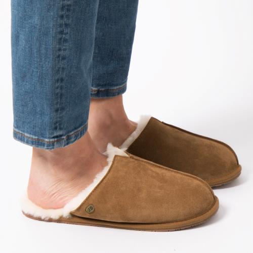Mens Jude Sheepskin Slipper Chestnut